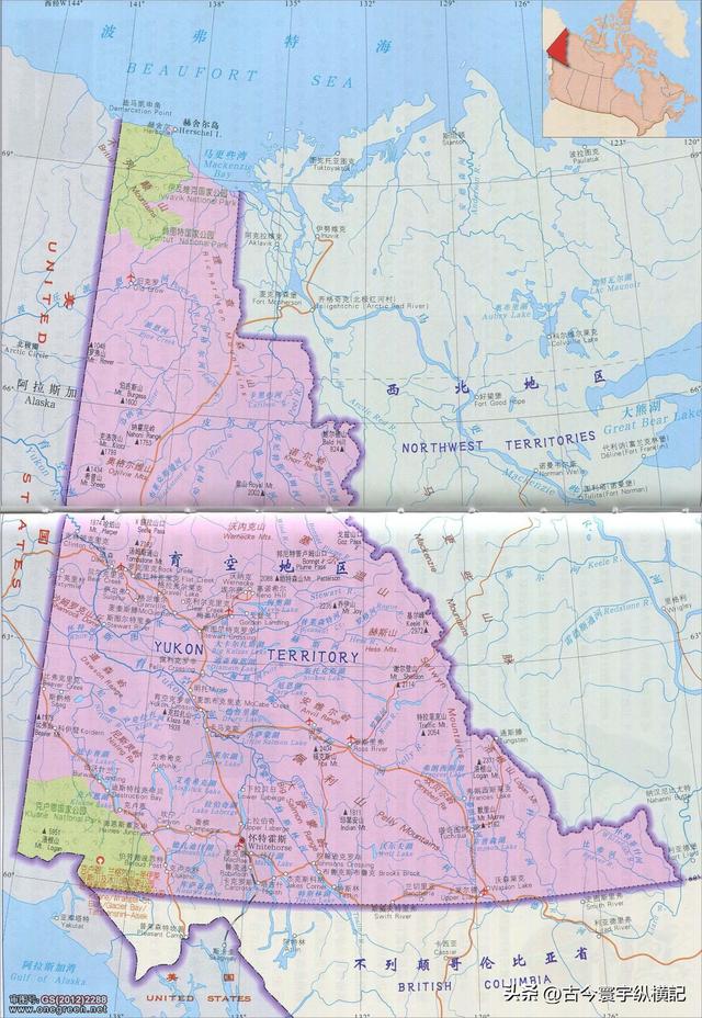 加拿大各省、地区详细地图