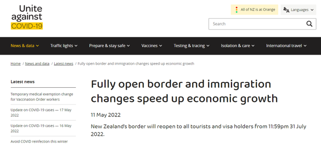 新西兰移民政策2022(重磅官宣新西兰全面边境开放提前移民政策重大改革)