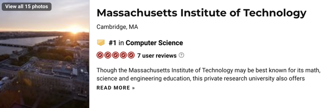 USNews全美大学排名出炉：普林斯顿蝉联冠军，MIT计算机专业之一